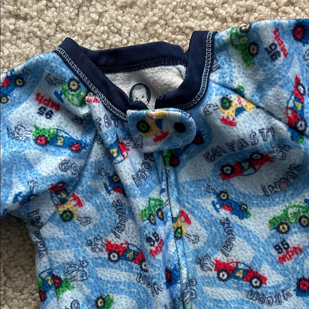 3 Pair Gerber Kids One Piece Footies - Red, Blue, Multicolor - Picture 8 of 8